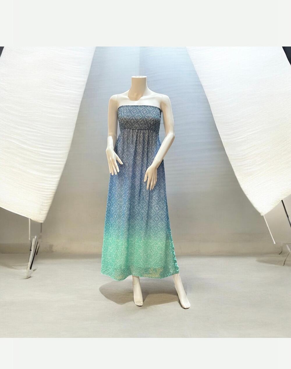 OLD NAVY Women’s Multicolor Boho Polyester Elastic Straples Maxi Dress XS